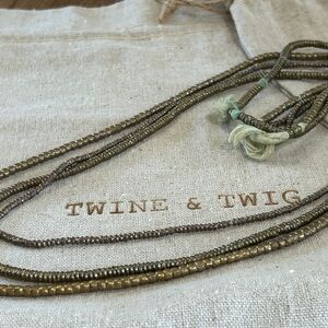 Twine & Twig Metallic Beaded Necklaces
